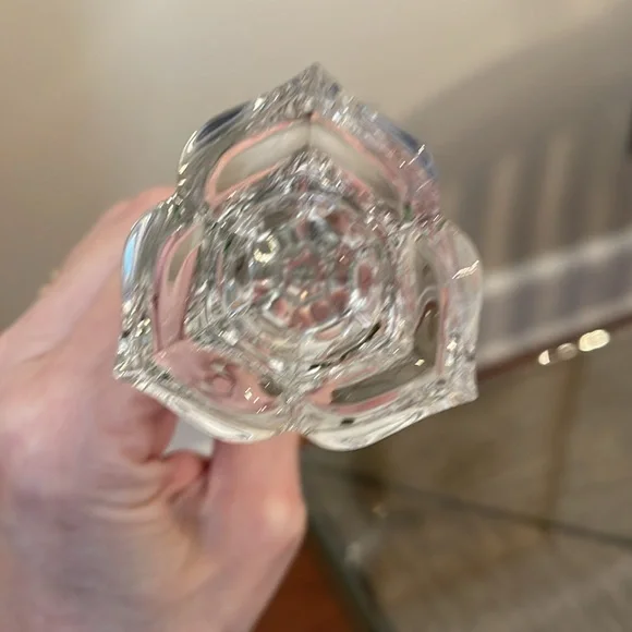 1983 Ebeling & Reuss Co, Full Lead Crystal Floral Candlesticks, Pair - Picture 5 of 16